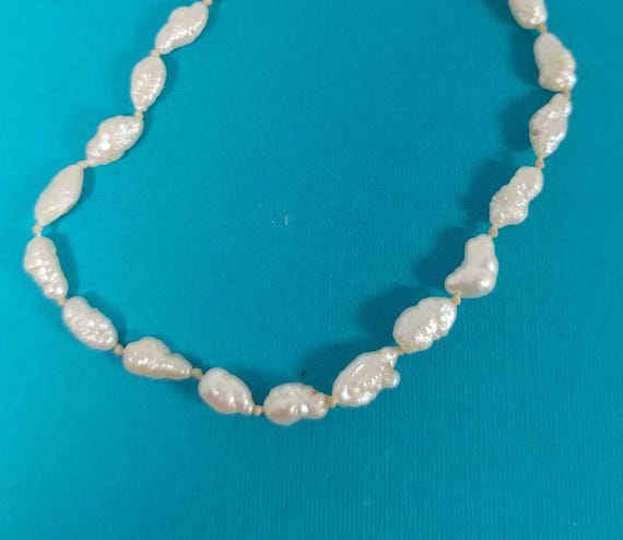 Collier & Bracelet Perles D'Eau Douce Naturelles Vintage - Ensemble Bijou Occasion