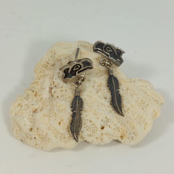 Silver EAGLE FEATHER Design First Nations Small S… - image 5