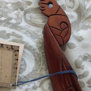 Maori Tekoteko Vintage Hand Carved Wooden Canoe - Made in New Zealand