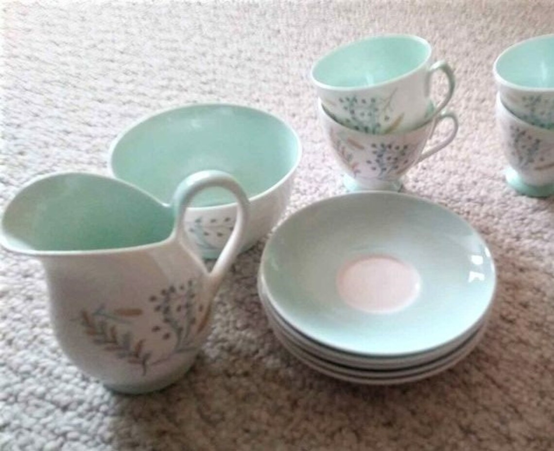 Vintage 20 Piece Set QUEEN ANNE GLADE Tea Cup & Saucer Bone Etsy