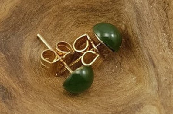 Authentic BC Jade Tiny  Stud Earrings ( Vintage )… - image 5