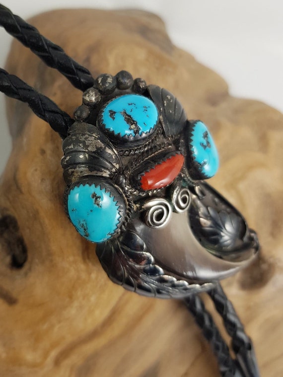 Vintage TSO Signed Navajo Sterling Silver Turquois