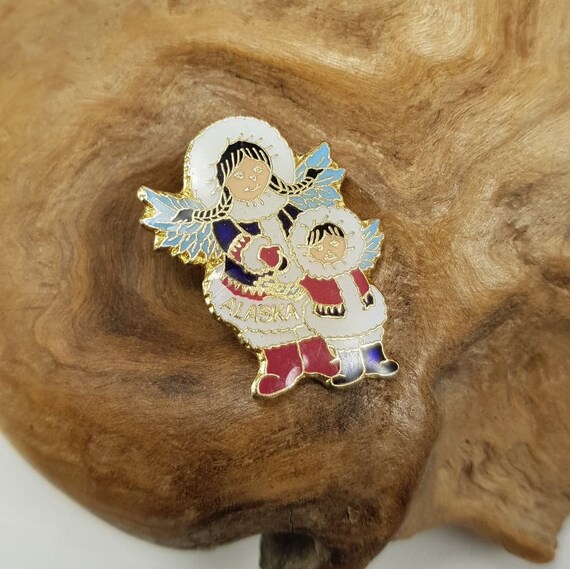 Inuit Alaska Angel Pin, Eskimo Angel Vintage Jewel