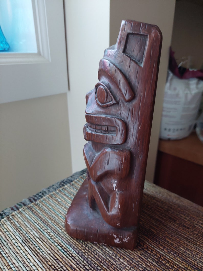 Haida Bear Totem Vintage Chalkware First Nations Statue - Etsy