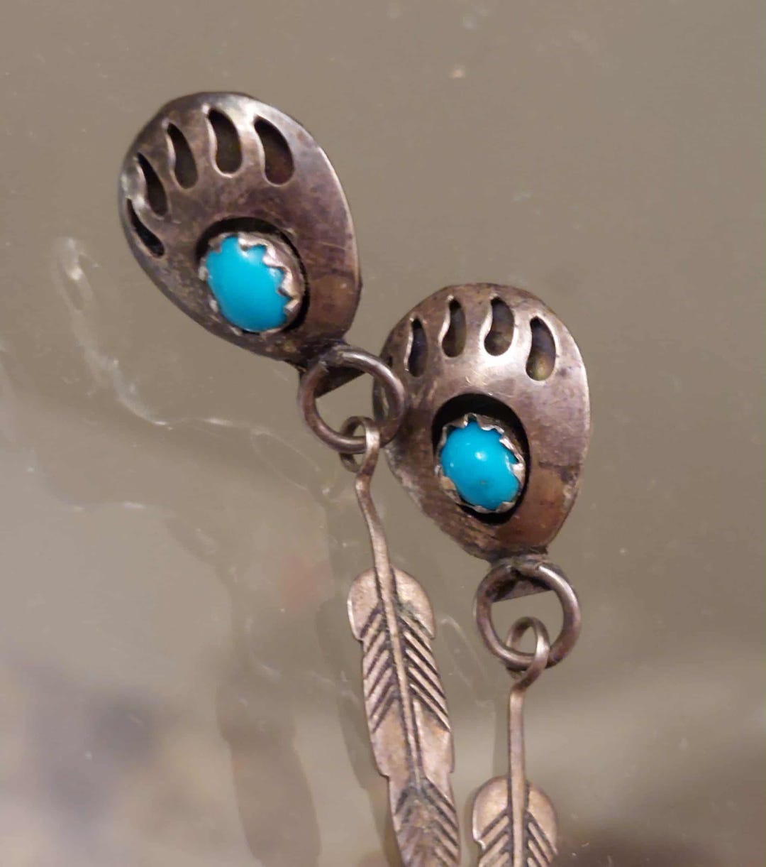 First Nations Vintage Bear Claw Sterling Silver Stud Earrings - Etsy
