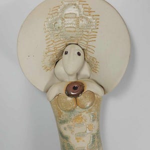 Vintage Studio Keramik große orientalische Dame in Hut Statue, signiert