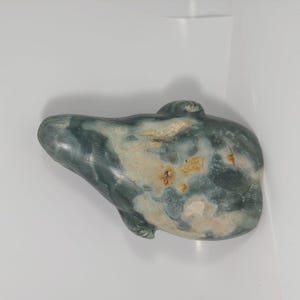 Vintage Inuit Grey and Green Soapstone Seal, 5 Inches