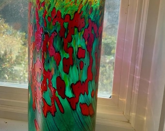 Robert Held Art Glass Vase Signed Original Label Collectible Glass