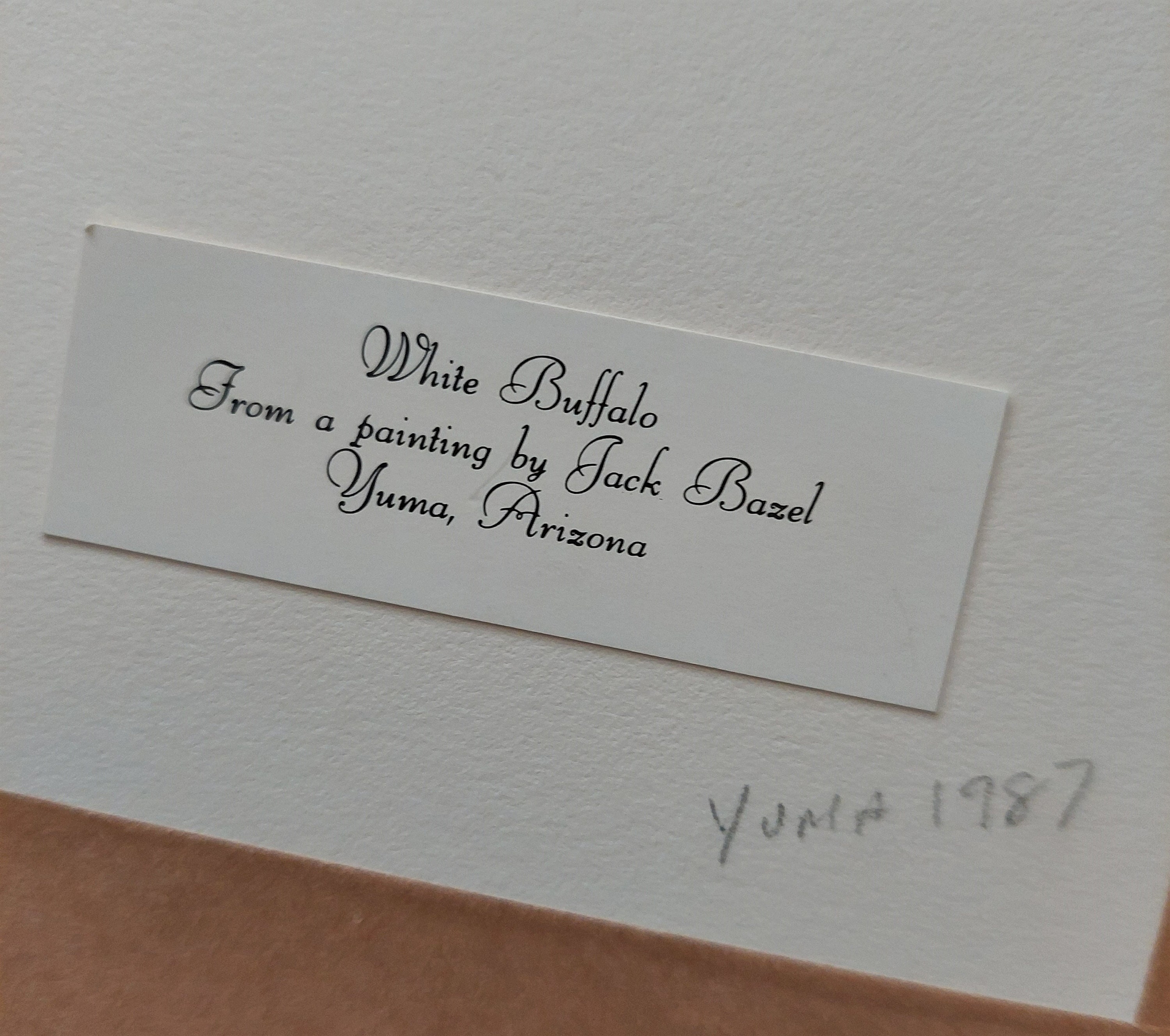 Jack Bazel 絵 ONE Framed Vintage South West, Yuma Arizona, Jack Bazel 1979