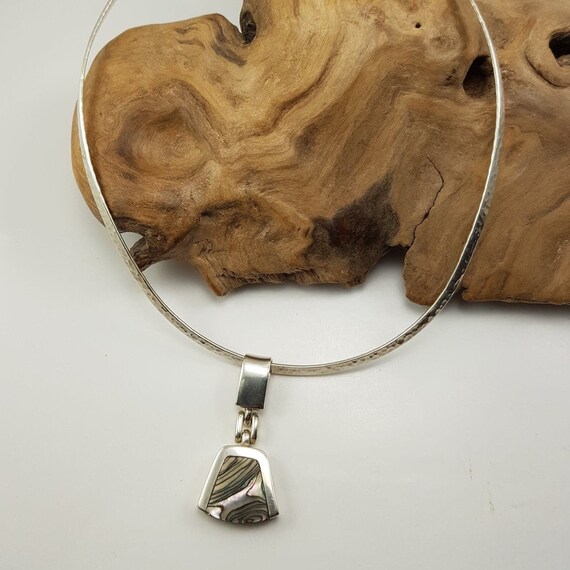Abalone shell necklace; Mini abalone jewelry; Abalone pendant; Handmade jewelry; Petite jewelry