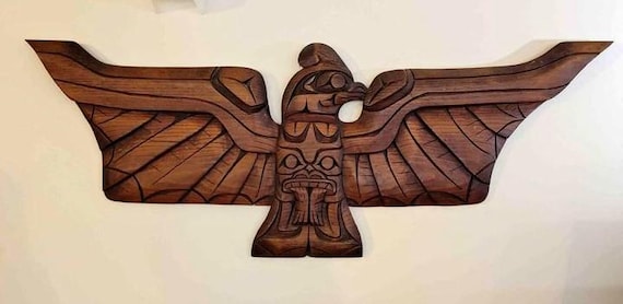 29.5 Inches Large Vintage First Nations THUNDERBIRD and BEAR