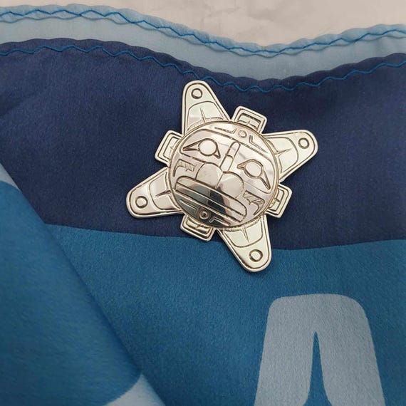 Native First Nations Signed SUN Design Sterling S… - image 2