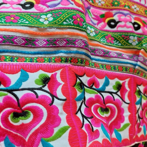 Colourful Oversize Ethnic Hobo Boho Asian Embroidered Thai Tote Shoulder Bag