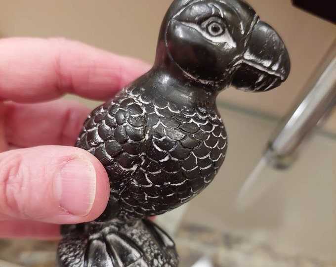 WOLF DESIGNS Baby Puffin Bird Soapstone Carving Canada Figurine Etsy