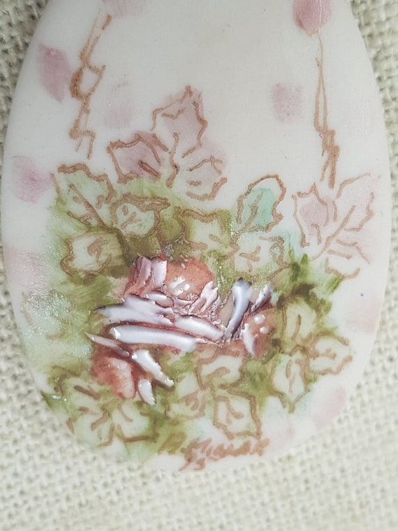 Handmade Porcelain Pendant - Painted and Signed - image 6