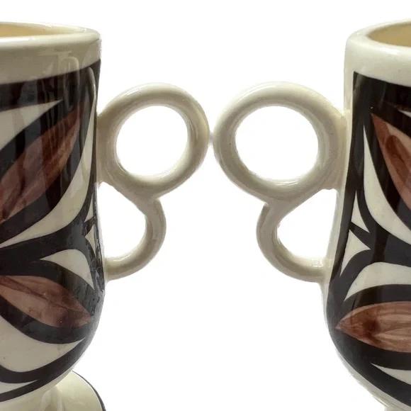 1970'S〜 Tiki マグ ヴィンテージ　Hawaii セット Vintage Tiki Wood Mugs Set Of 2 Hand Carved From Hawaii