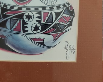 Jack Bazel 絵 ONE Framed Vintage South West, Yuma Arizona, Jack Bazel 1979
