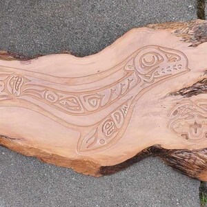 LARGE Deeply Carved First Nations SEAL and FROG , Northwest Native ...