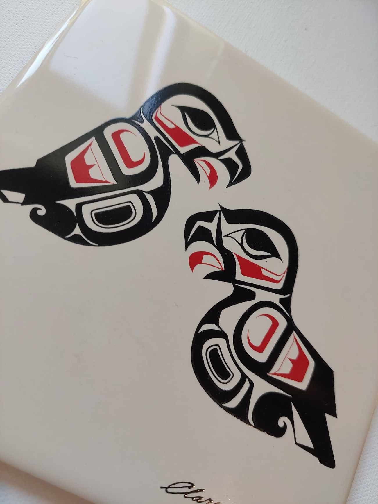 Vintage Clarence Wells EAGLETS HAIDA Wall Tile - Etsy