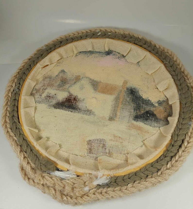 Artist Painted Vintage Barn House Scene on Fabric, Signed Etsy Canada