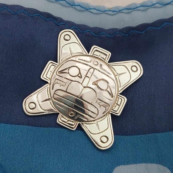 Native First Nations Signed SUN Design Sterling S… - image 4