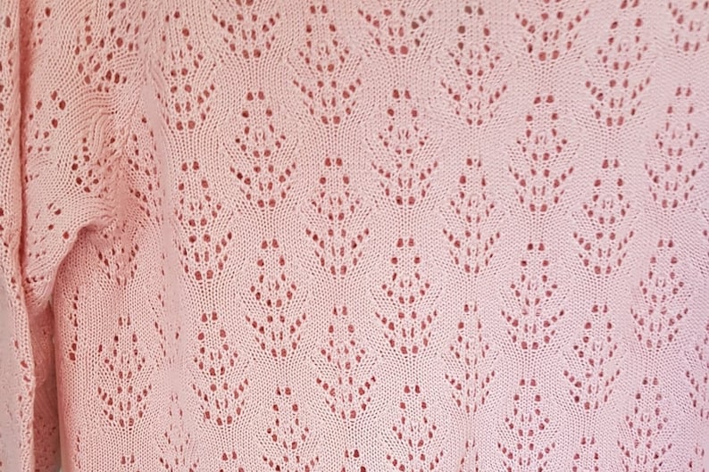 Alia Pretty Pink Crochet Open Sweater with Short Sleeves