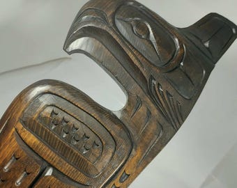Vintage Thunderbird Totem | Hand-carved & Painted Indigenous