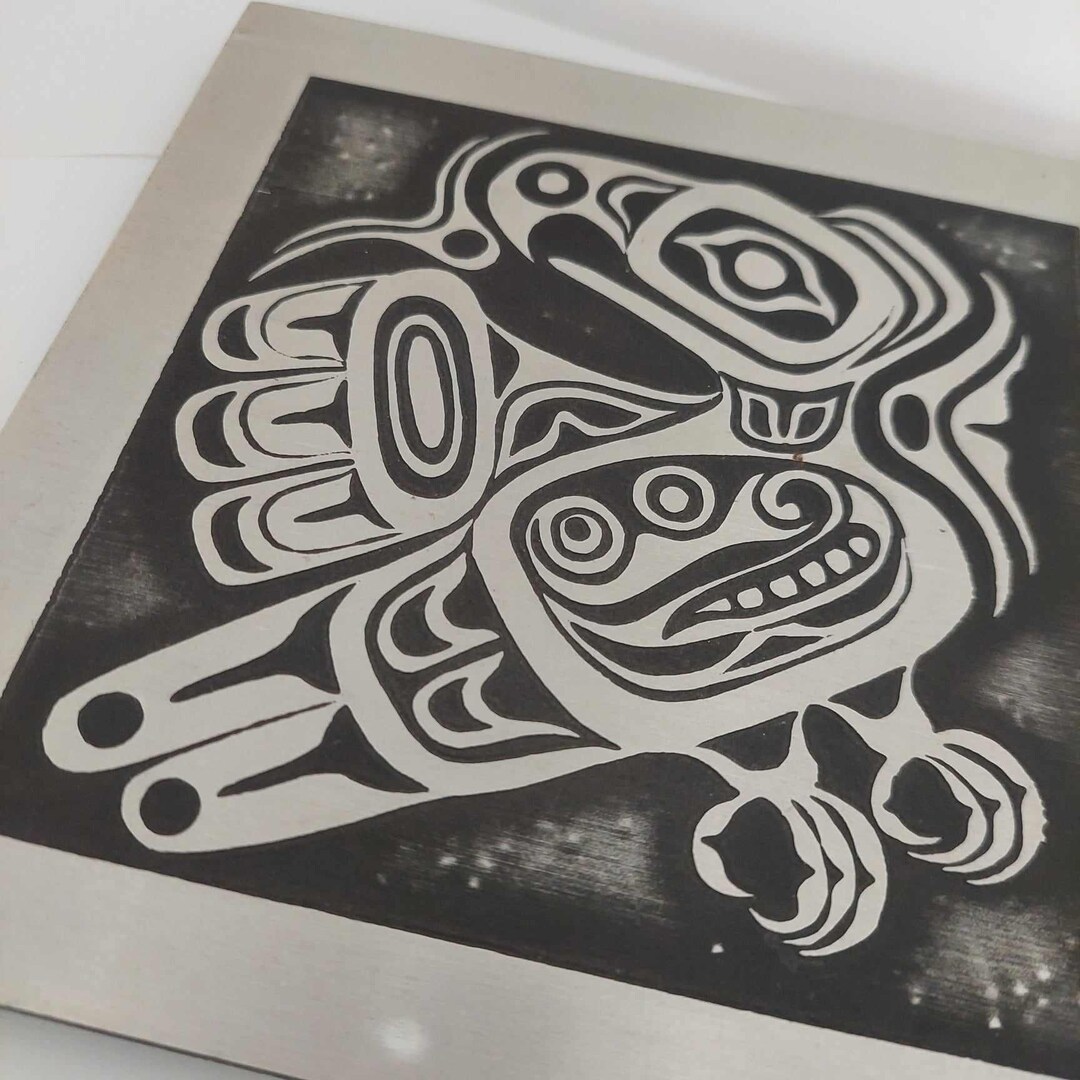 Vintage First Nations THUNDERBIRD Aluminum Wall Plaque - Orchard