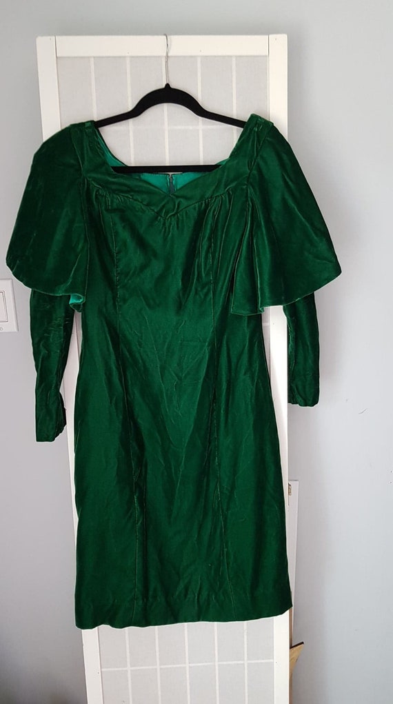 Green Velvet Vintage Medieval Dress