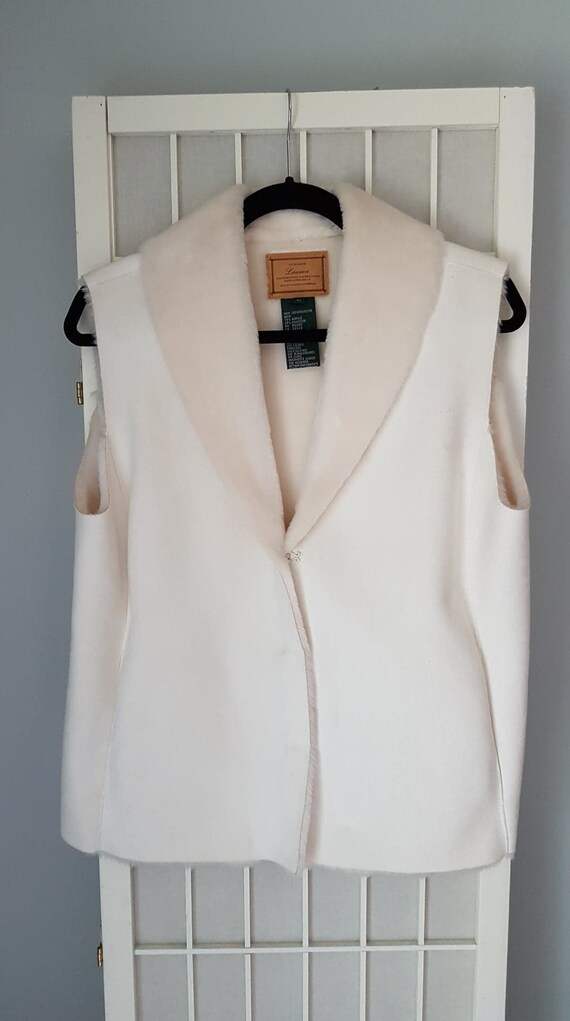 Ralph Lauren Vintage Winter White Vest , Size -L