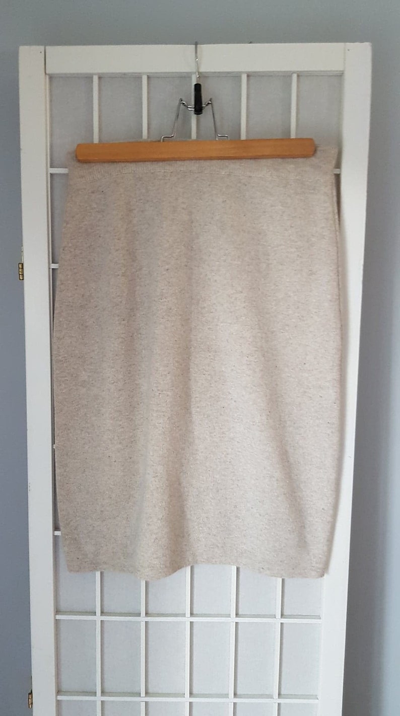 Vintage Cream Coloured Wool Skirt size Small