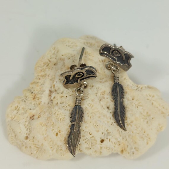 Silver EAGLE FEATHER Design First Nations Small S… - image 7