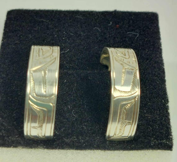 Native First Nations Signed EAGLE Design Sterling… - image 1