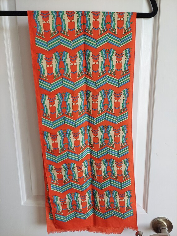 Retro Double Ladies Design Bright Coloured Scarf,… - image 7