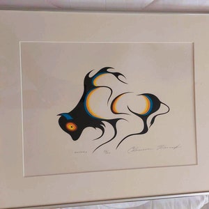 SIGNED Vintage Clemance WESCOUPE ( First Nations Canada, 1978) BUFFALO Spirit