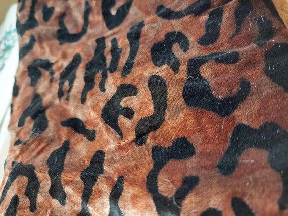 Animal Pattern Velvet Silk and Viscose Brown and … - image 4