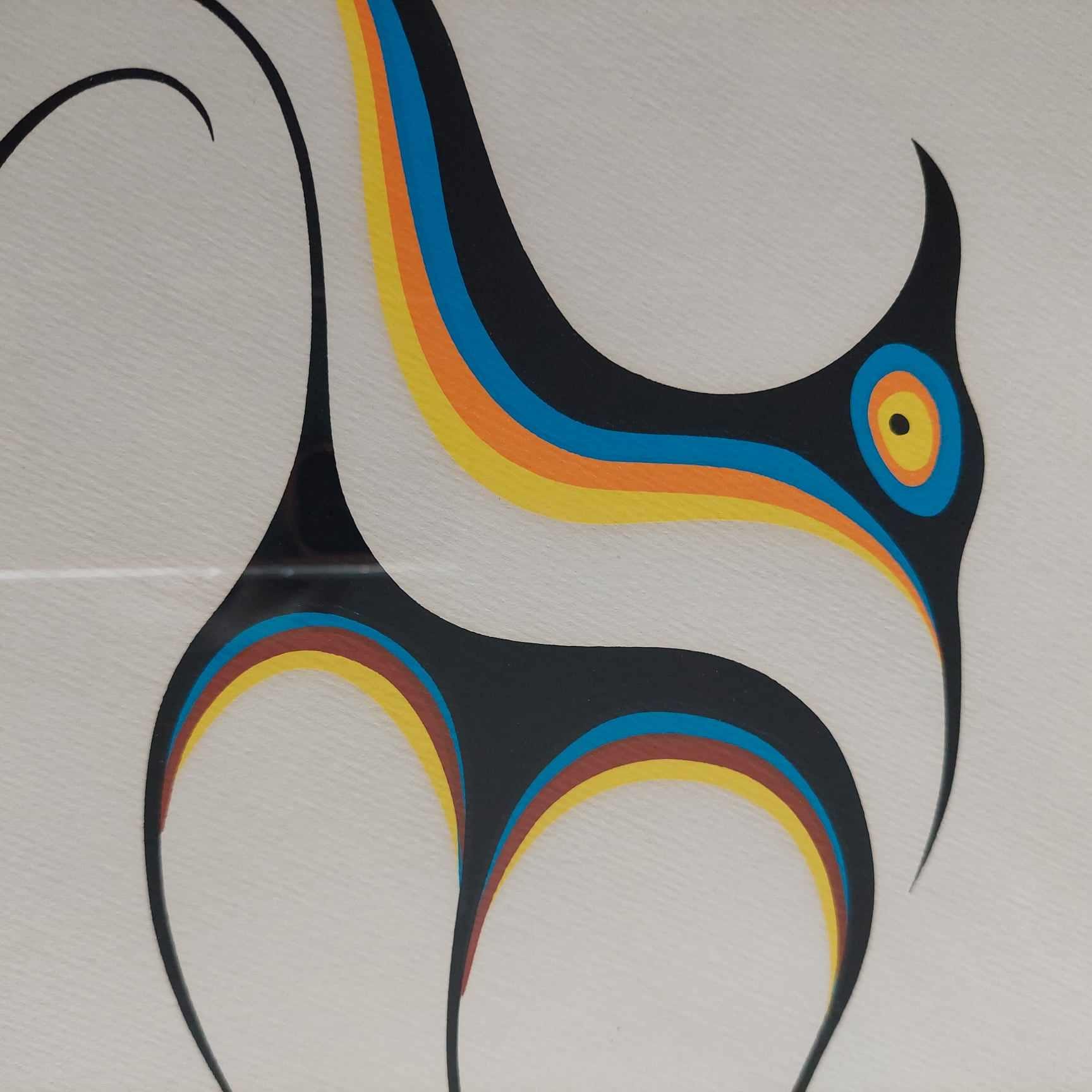 Clemence Wescoupe Look from Withinアートカード Vintage Hand SIGNED CLEMENCE WESCOUPE (first Nations Canada, 1978