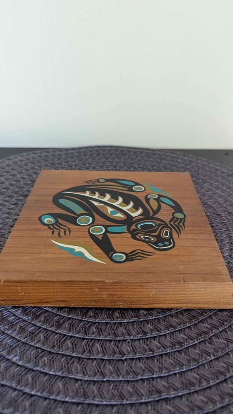 Vintage FROG First Nations Folklore Hand Painted Wood Plaque - Etsy