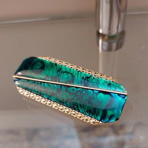 Abalone Shell  Green Brooch - BUTLER , Made in Canada