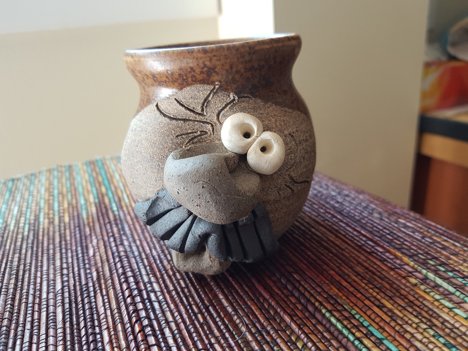 Funny Face Hand Made Pottery Mug Pottery Stone Ware Ceramics Etsy
