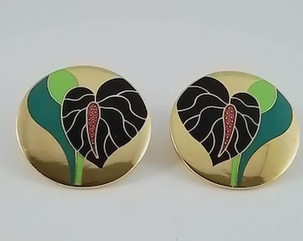 Kolczyki sztyfty z emalii Laurel Burch