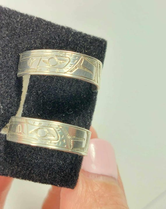 Native First Nations Signed EAGLE Design Sterling… - image 7