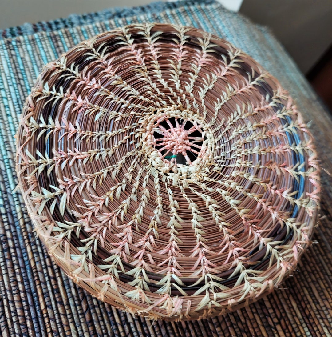 Vintage First Nations Native Cedar Hand Woven Basket - Etsy