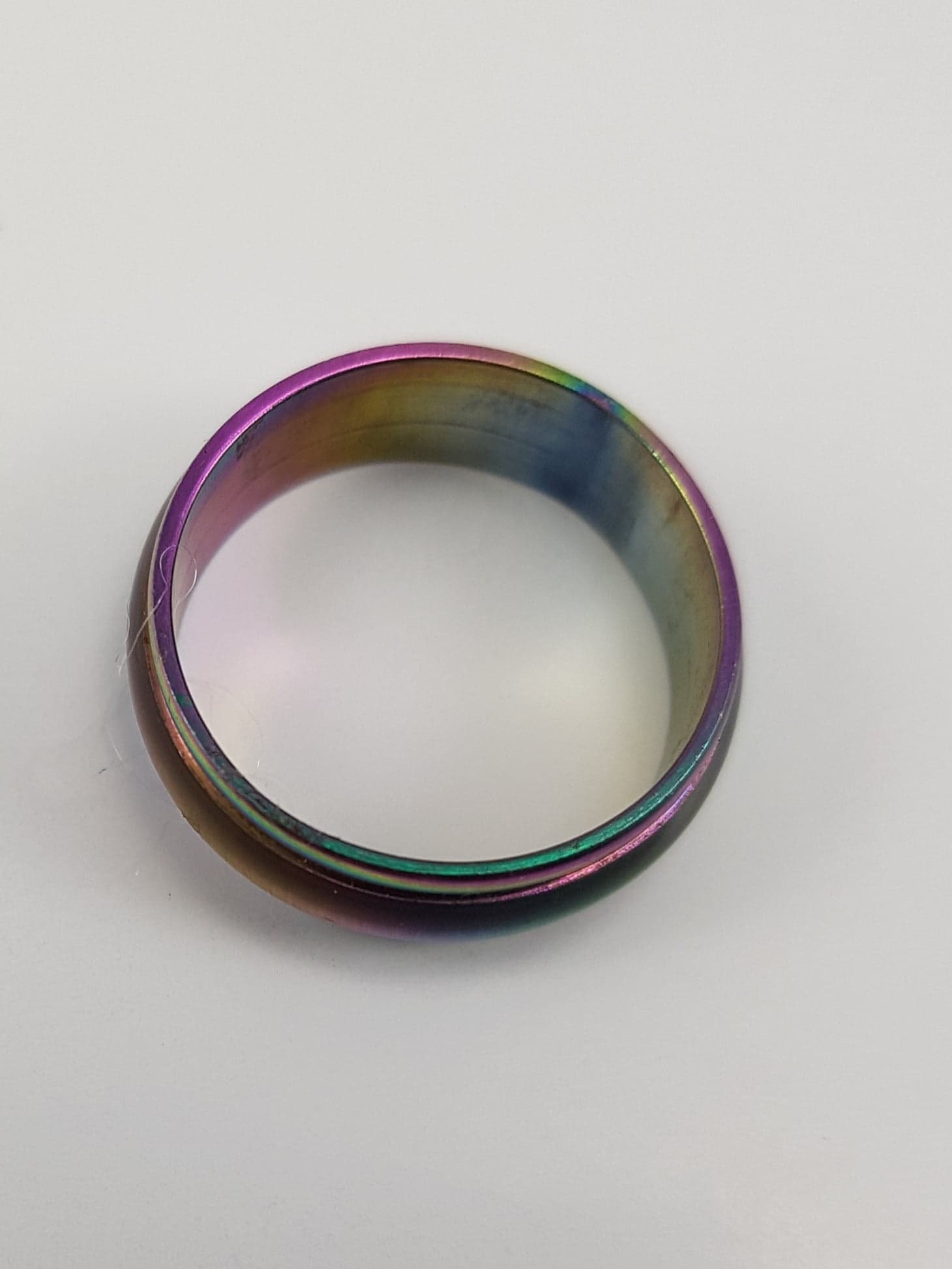 Rainbow titanium shop ring