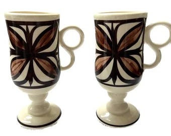 1970'S〜 Tiki マグ ヴィンテージ　Hawaii セット Vintage Tiki Wood Mugs Set Of 2 Hand Carved From Hawaii