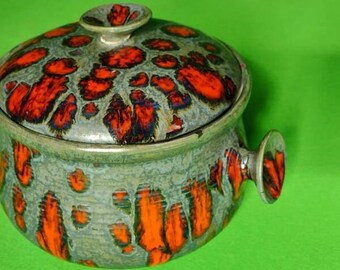 Retro 60's Lidded Ceramic Dish