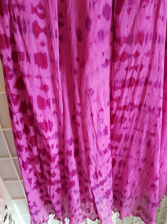 Batik Lined Pink Cotton Long Skirt
