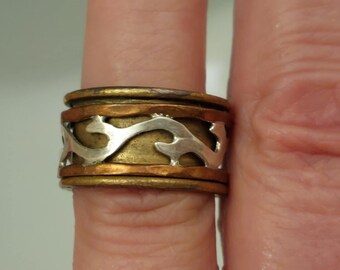 Bague Vintage En Coquillage - Taille 46 - Achetée En Guadeloupe Années 80