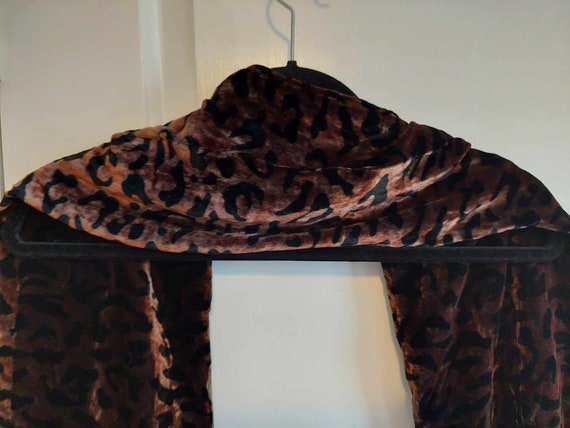 Animal Pattern Velvet Silk and Viscose Brown and … - image 1