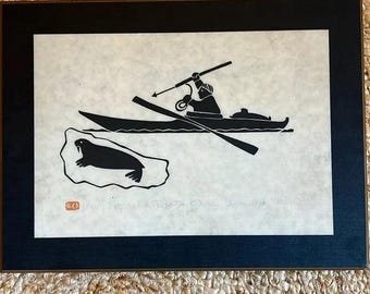 イヌイット　エスキモー　版画 極北極】外洋と凍海の狭間に生きるイヌイットのグラフィック
